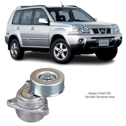 Illustration of nissan x-trail t30 fan belt tensioner assy 119556n20b