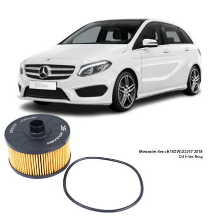 Illustration of mercedes benz b180 wdd247 oil filter assy oe0107