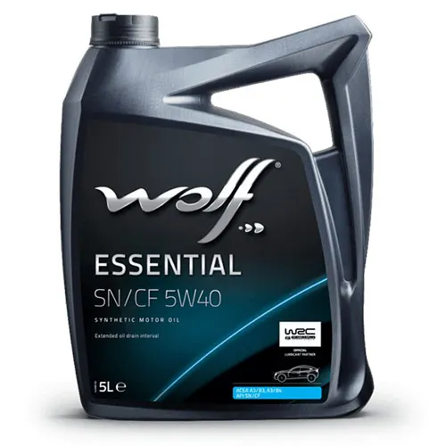 Illustration of essential 5w-40 sn/cf synthetic motor oil 4ltr