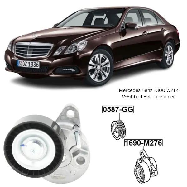 Illustration of mercedes benz e300 w212 v-ribbed belt tensioner 1690-m276