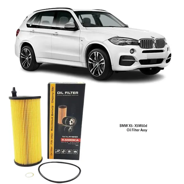 Illustration of bmw x5 x5m50d oil filter assy 11427807177