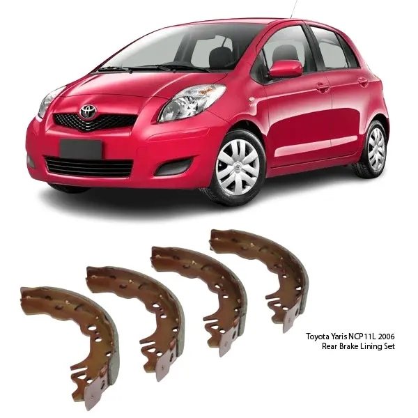 Illustration of toyota yaris ncp11l rear brake lining set fn2350