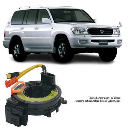 Illustration of toyota landcruiser 100 series steering wheel airbag spiral cable clock 84306-60080