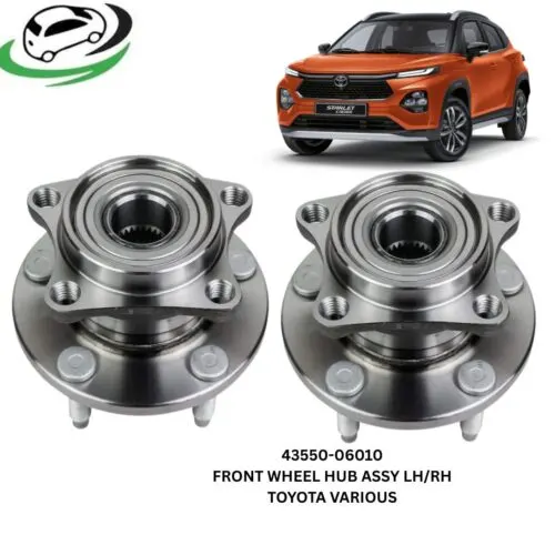 Illustration of toyota various 43550-06010 front wheel hub assembly pair rhlh