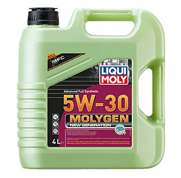 Illustration of liqui moly molygen new generation 5w-30 dpf fully synthetic engine oil 4l