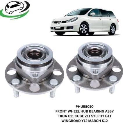 Illustration of pfi phu58010 front wheel hub bearing assembly rh/lh set