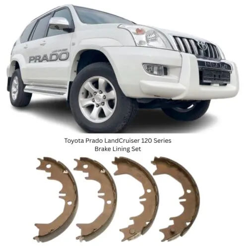 Illustration of toyota prado landcruiser 120 series brake lining set 46580-60060