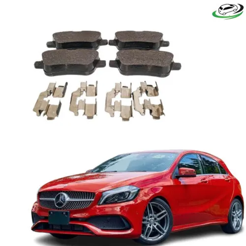 Illustration of mercedes benz a180 w176 rear brake pad set a0004200605