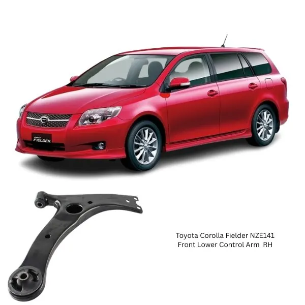 Illustration of toyota corolla fielder nze141 front lower control arm rh 48068-12220