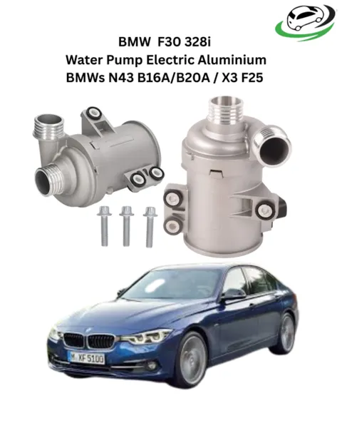 Illustration of bmw f30 328i electric water pump 11518635089 | aluminium cooling system pump bmw n43 b16a b20a x3 f25 engine parts kenya nairobi