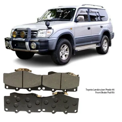 Illustration of toyota landcruiser prado 95 front brake pad kit 04465-yzz57