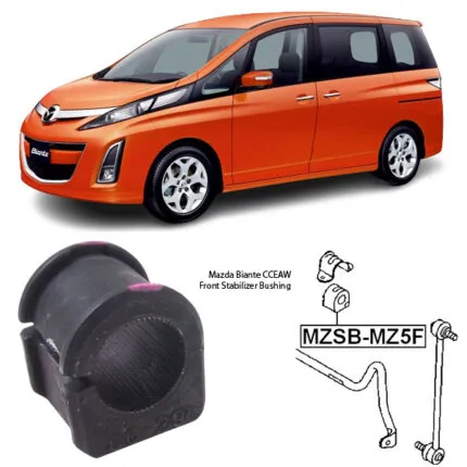 Illustration of mazda biante cceaw front stabilizer bushing mzsb-mz5f