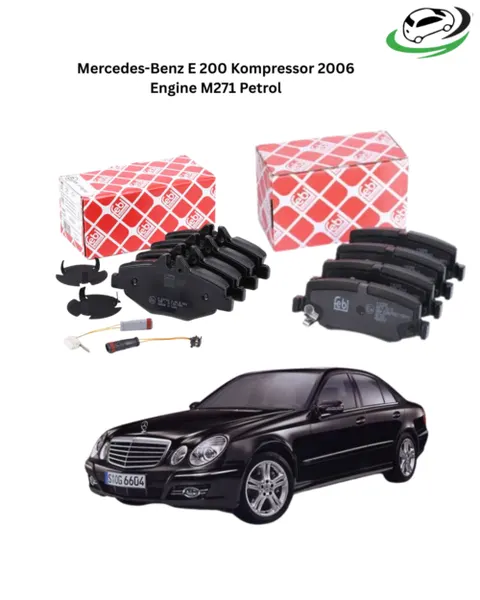 Illustration of mercedes-benz e200 kompressor 2006 brake pads (febi) | front & rear brake pads in kenya