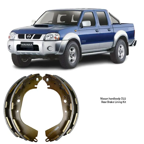 Illustration of nissan hardbody d22 rear brake lining kit fn1189