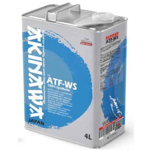Illustration of akinawa atf ws 100% full synthetic automatic transmission fluid for toyota & lexus