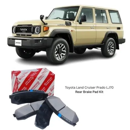 Illustration of toyota land cruiser prado lj70 rear brake pad kit 04466-yzzam