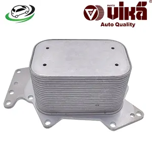 Illustration of engine oil cooler audi a4 b7 (8ec)/ a6 allroad c6/ a6 c6 (4f2)/ a8 d3 (4e2/4e8)/ q7 (4lb) / vw touareg (7la/7l6/7l7)/ phaeton 059117021j
