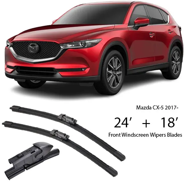 Illustration of mazda cx-5 2017- front wiper blades