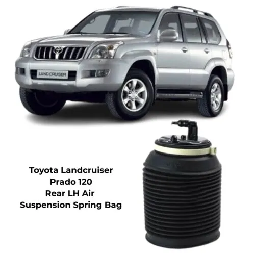Illustration of toyota landcruiser prado 120 series rear lh air suspension spring bag 48090-35011