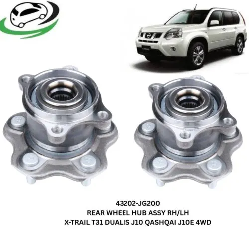 Illustration of nissan x-trail dualis qashqai 43202-jg200 rear wheel hub assembly pair rhlh