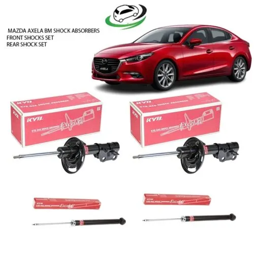 Illustration of mazda axela bm front and rear kyb shock absorbers