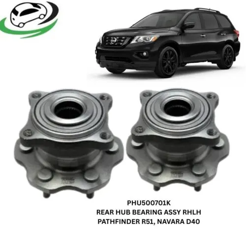Illustration of phu500701k rear hub bearing assembly for nissan pathfinder r51 and navara d40 - pair rhlh