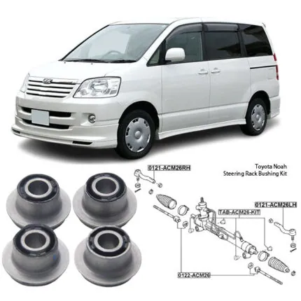 Illustration of toyota noah azr60 steering rack bushing kit 4pcs tab-acm26-kit