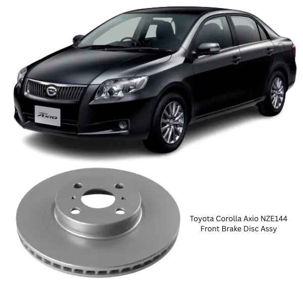 Illustration of toyota corolla axio nze144 front brake disc assy 43512-52130