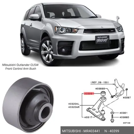Illustration of mitsubishi outlander cu5w front lower big arm bush mr403441