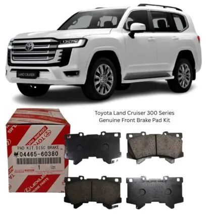 Illustration of genuine toyota land cruiser 300 series front brake pad kit oem 04465-60380