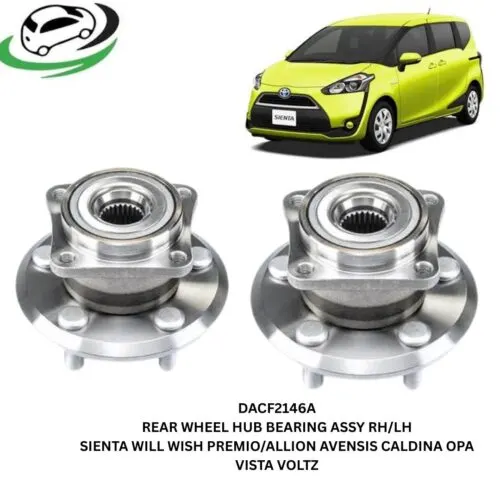 Illustration of toyota sienta will wish premio allion avensis caldina opa vista voltz dacf2146a rear wheel hub bearing assembly 5 studs pair rhlh
