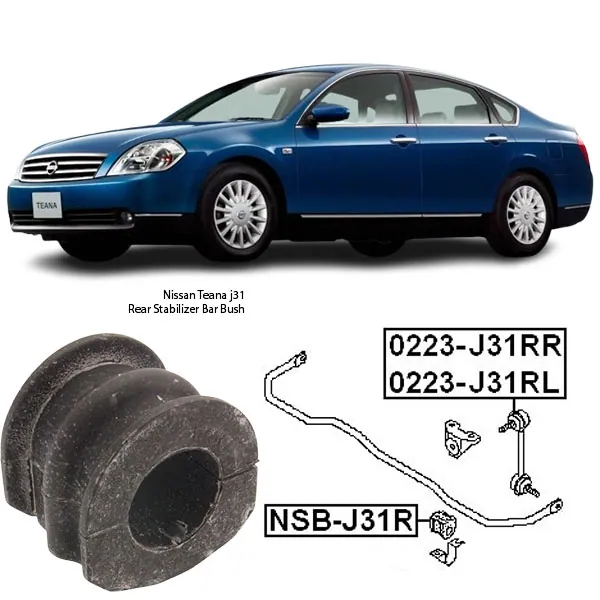 Illustration of nissan teana j31 rear stabilizer bar bush nsb-j31r
