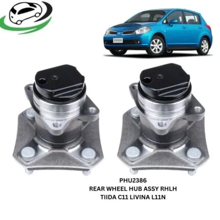 Illustration of phu2386 rear wheel hub assembly for nissan tiida c11 and livina l11n