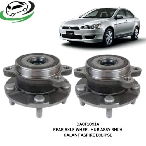 Illustration of dacf1091a rear axle wheel hub assembly for mitsubishi galant, aspire and eclipse - pair (rhlh)