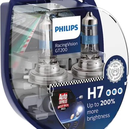 Illustration of philips racing vision gt200 headlight bulb