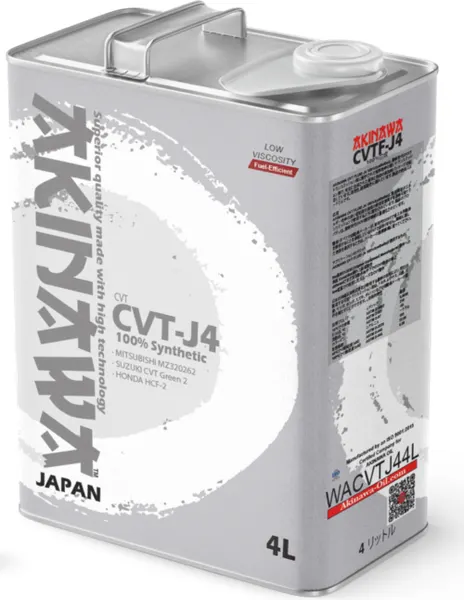 Illustration of mitsubishi cvtf-j4 akinawa transmission fluid - premium cvt oil for smooth performance