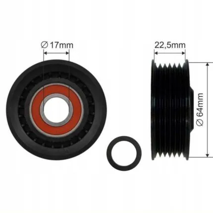 Illustration of audi a4 b5 belt tensioner idler pulley 059903341a