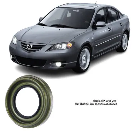 Illustration of mazda 3 bk half shaft oil seal 36.95x62.25x5x12.6