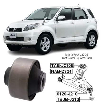 Illustration of toyota rush j200e front lower big arm bush tab-j210b