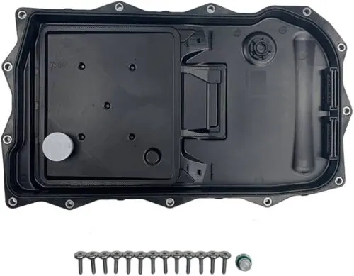 Illustration of bmw g14 m850i xdrive n63 4.4l automatic transmission oil pan kit 24117624192