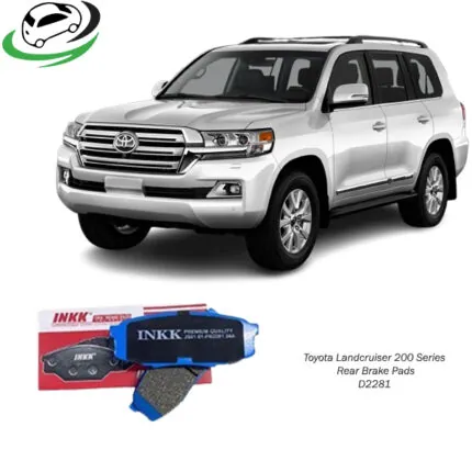 Illustration of toyota land cruiser 200 series rear brake pads d2281