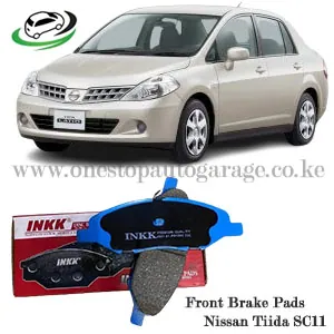Illustration of front brake pads d1250 nissan tiida sc11 hr15de