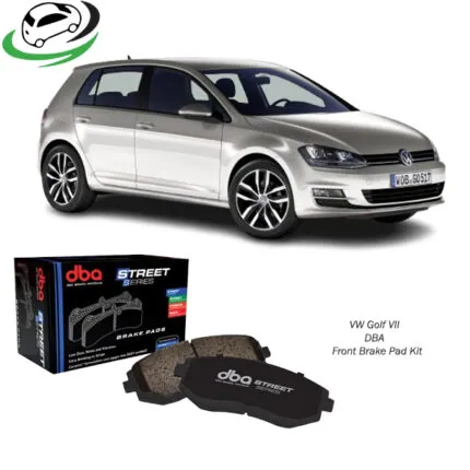 Illustration of vw golf vii front brake pad kit street performance db2383ss