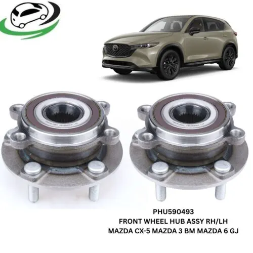Illustration of pfi phu590493 front wheel hub assembly set rh/lh - mazda cx-5, mazda 3 bm & mazda 6 gj