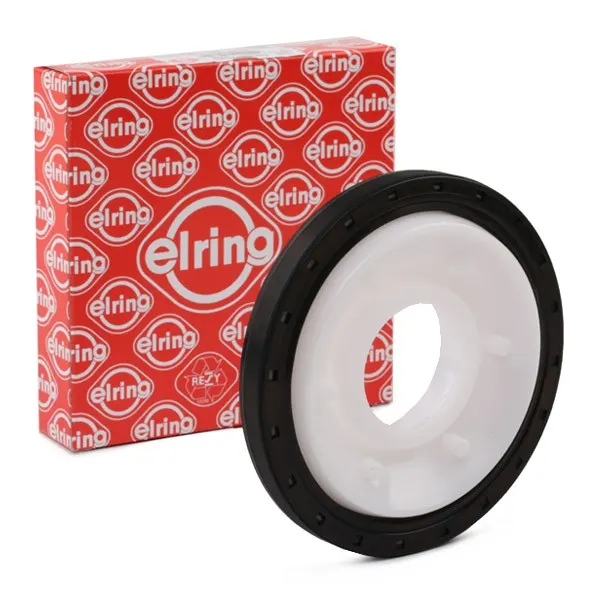 Illustration of elring 524.215 crankshaft oil seal with mounting sleeve lh - mercedes-benz a, b, c & e-class
