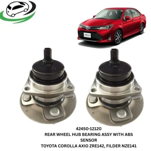 Illustration of sohq 42450-12120 rear wheel hub bearing assembly with abs sensor rh/lh set