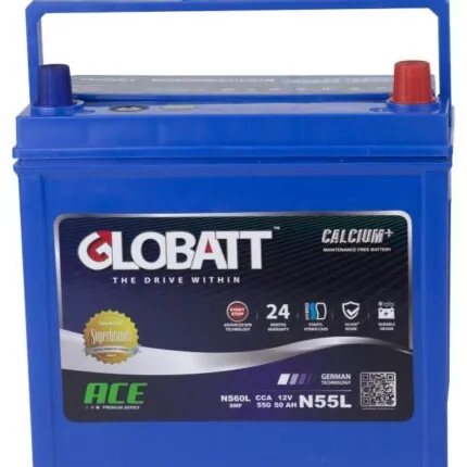 Illustration of globatt battery n55l (efb) 50ah start-stop