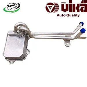 Illustration of audi a1 (8x1 8xk)/ a3 (8p1)/ a3 sportback (8pa) / vw golf v (1k1)/ golf vi (5k1)/ passat b7 (362)/ polo v (6r1 6c1) engine oil cooler 03c117021j