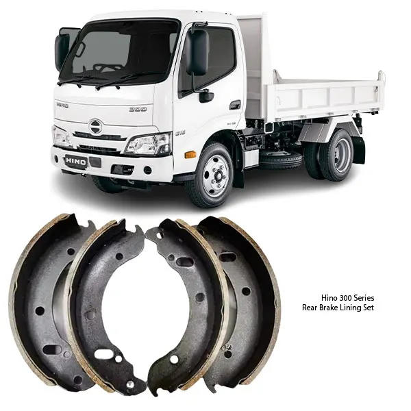 Illustration of hino 300 series rear brake lining set fn2329