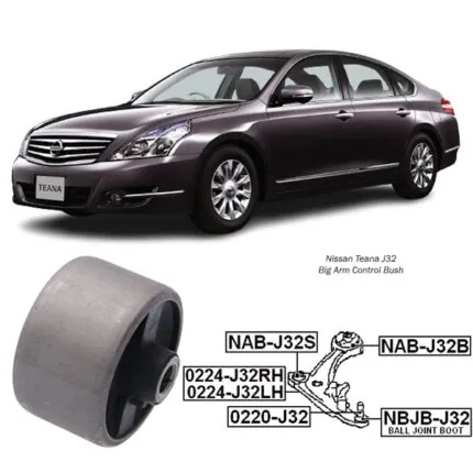 Illustration of nissan teana j32 front lower big arm control bush nab-j32b